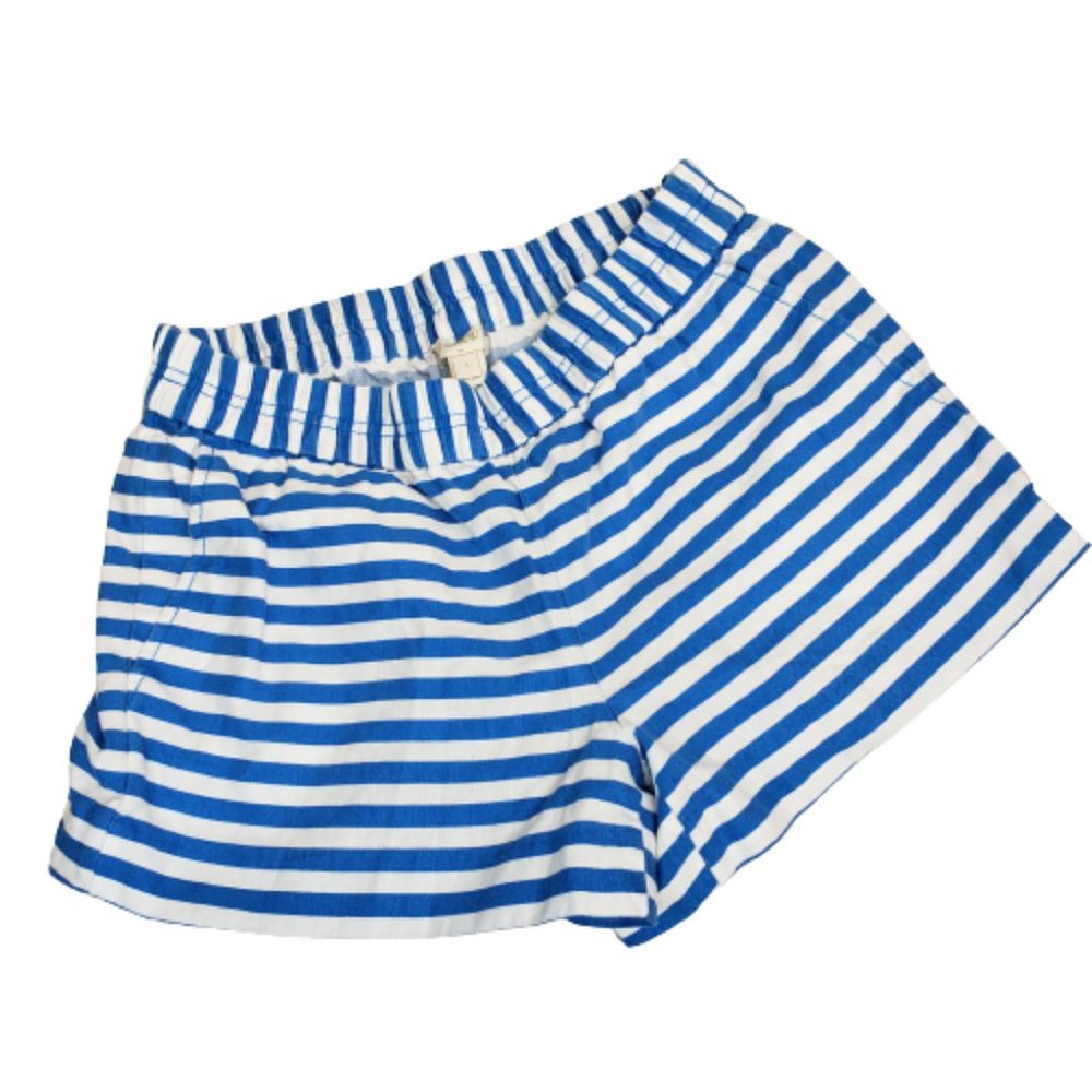 J. Crew Striped Pull-On Linen Boardwalk Shorts